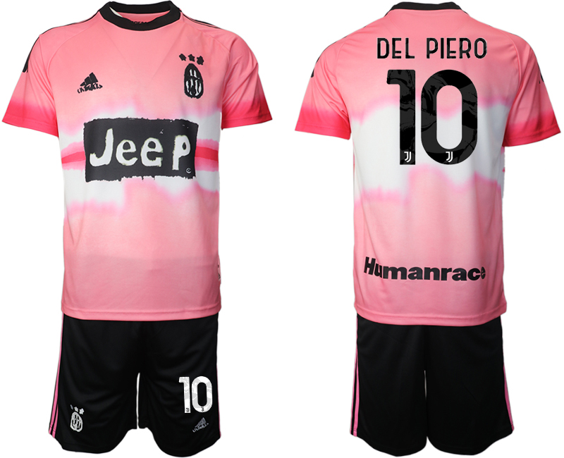 Men 2021 Juventus adidas Human Race #10 pink soccer jerseys